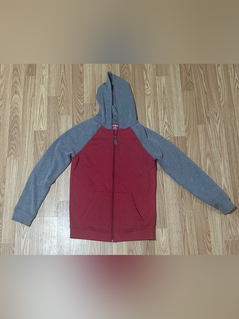 Cat & Jack Long Sleeve Stitch Detail Lightweight Full Zip Hoodie - Y Large 12/14